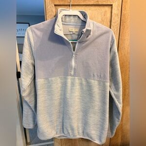Simply Southern L Pale Blue Half-Zip Pullover Sweater sweatshirt corduroy mix